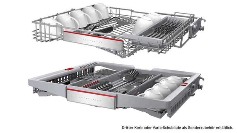 BOSCH vollintegrierbarer Geschirrspüler SBV4HBX40E 9.5 l 13 Maßgedecke XXL-Gerät Extra Trocknen Glasschutz-Technik