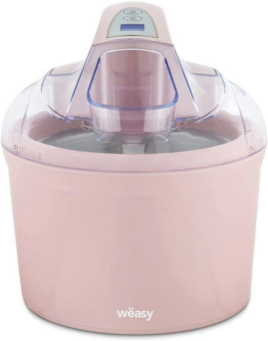 wëasy Eismaschine MY60 rosa / pink mit LCD-Display und Timerfunktion 12 W