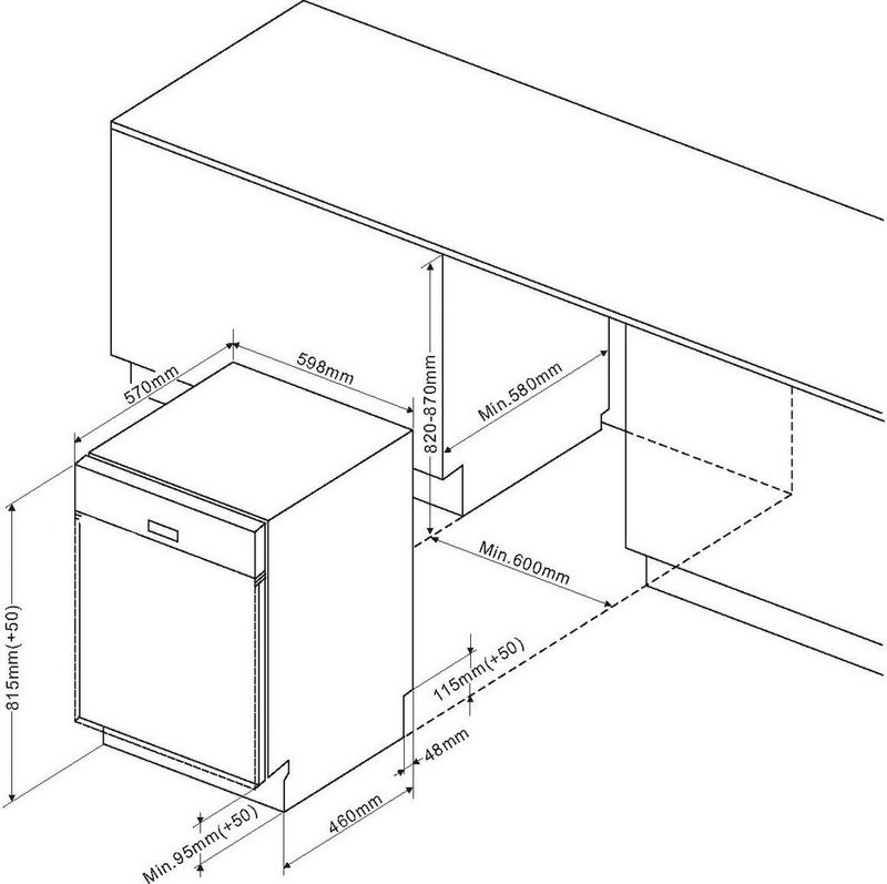 Amica Unterbaugeschirrspüler EGSPU 514 930-1 E 14 Maßgedecke