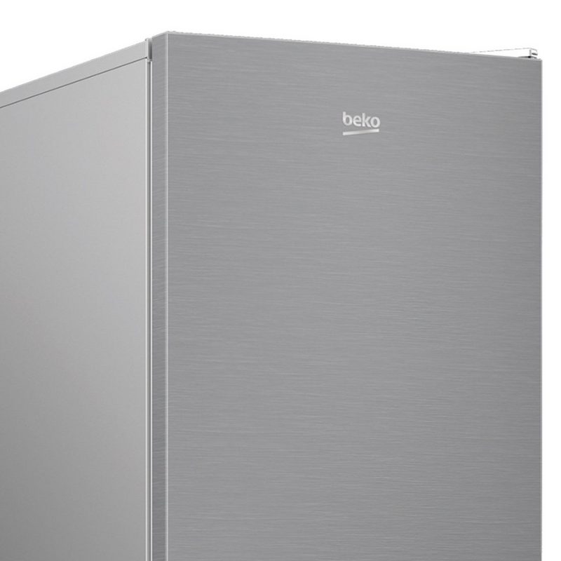 BEKO Kühlschrank Edelstahl-Look RCNA366I60XBN 1852 cm hoch 595 cm breit No Frost SmoothFit ProSmart Inverter Kompressor Urlaubsmodus Türalarm Schnellkühlen