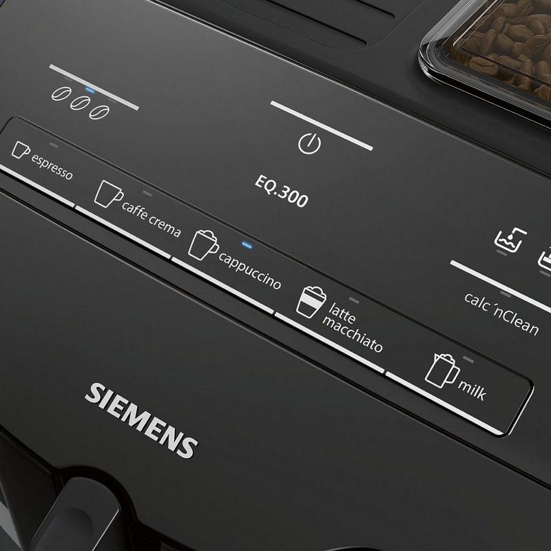 SIEMENS Kaffeevollautomat EQ.300 TI353514DE einfache Zubereitung mit oneTouch Funktion 5 Kaffee-Milch-Getränke LCD-Dialog-Display champagner