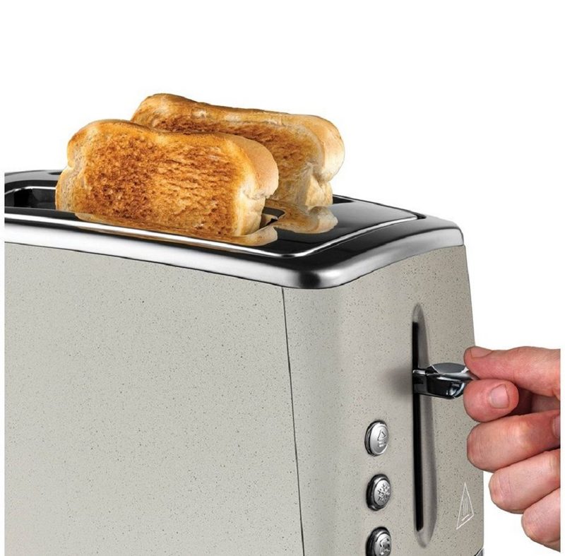 RUSSELL HOBBS Toaster 26970-56 Luna Stone Toaster 2 Scheiben 1550 Watt Brötchenaufsatz