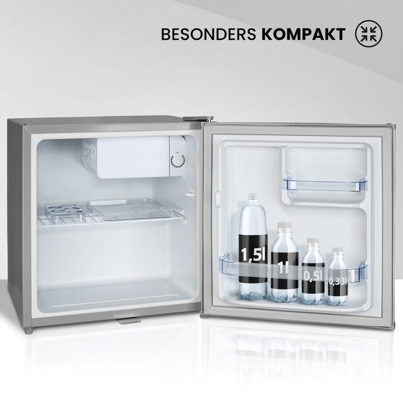 Stillstern Table Top Kühlschrank KB 46.2 Mini Kühlschrank E 45L mit Abtauautomatik Schloss Frostfach Leise Ideal für Küche Büro Schlafzimmer Hotels und kleine Wohnungen Kühlschrank klein Minibar Getränkekühlschrank