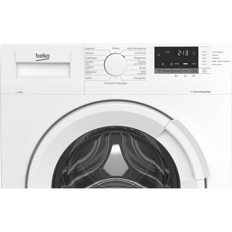 BEKO Waschmaschine WMB101434LP1 10 kg 1400 U/min AddXtra Nachlegefunktion Watersafe+ Digitales Display Aquawave-Schontrommel