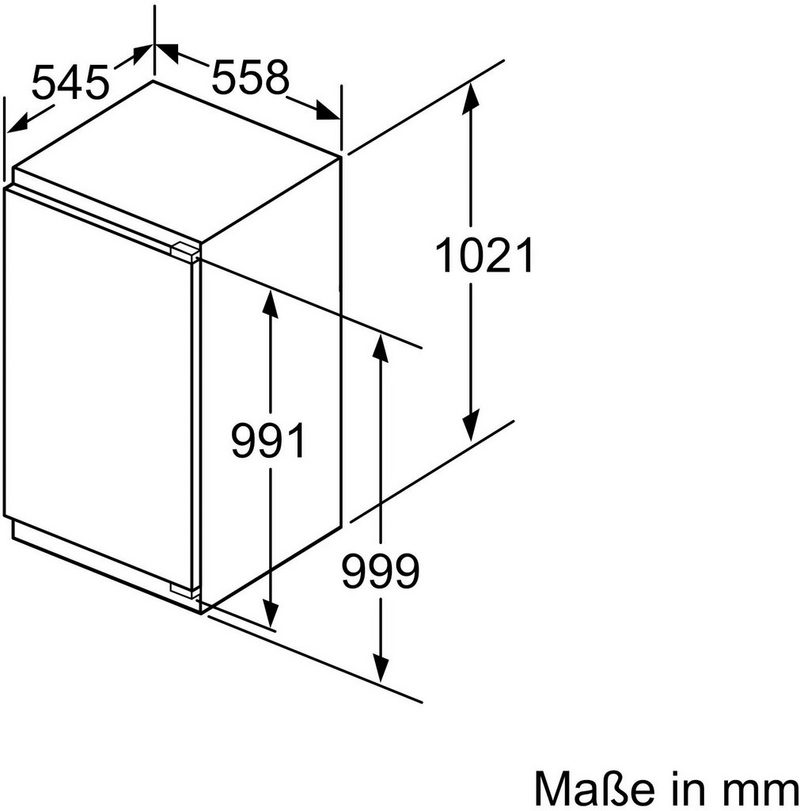 SIEMENS Einbaukühlgefrierkombination iQ500 KI32LADF0 1021 cm hoch 558 cm breit