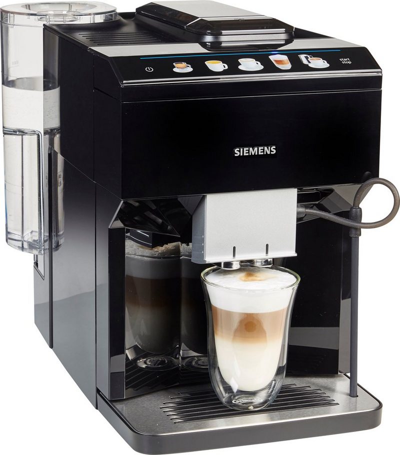 SIEMENS Kaffeevollautomat EQ.500 classic TP503D09 automatisches Reinigungssystem zwei Tassen gleichzeitig flexible Milchlösung inkl. BRITA Wasserfilter