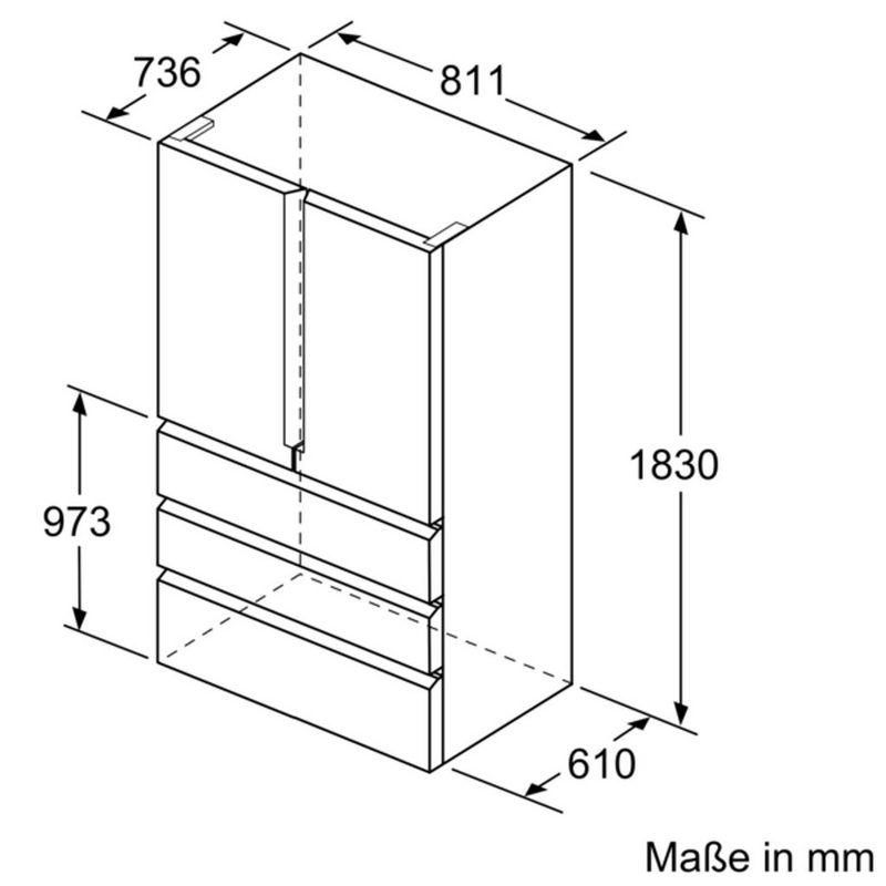 SIEMENS Kühl-/Gefrierkombination KF86FPBEA 183 cm hoch 81 cm breit noFrost / Home Connect / LED-Beleuchtung / superCooling-Taste / superFreezing