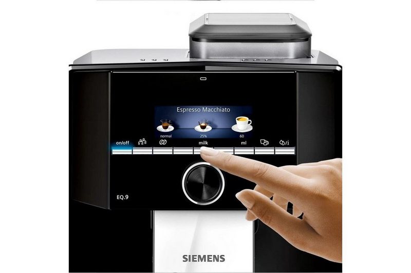 SIEMENS Kaffeevollautomat TI921509DE Automatische Reinigung des Milchsystems Zwei Getränke ein Knopfdruck Bis zu sechs Profile speichern Extra starker Kaffee und perfektes Aroma iAroma System