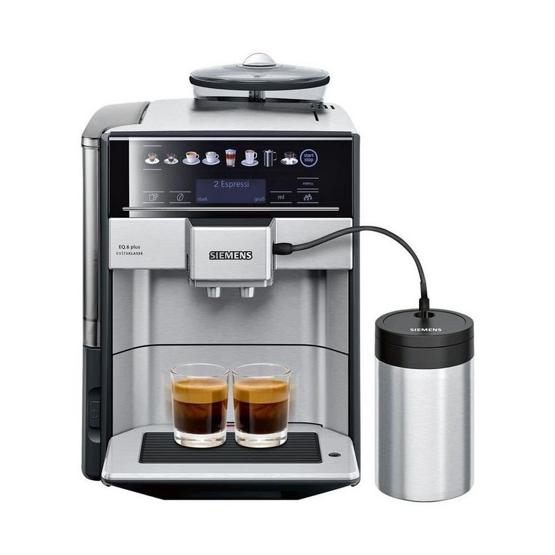 SIEMENS Kaffeevollautomat TE657F03DE EQ.6 plus extraKlasse Edelstahl