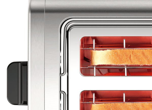 BOSCH Toaster TAT5P420DE DesignLine 2 kurze Schlitze 970 W