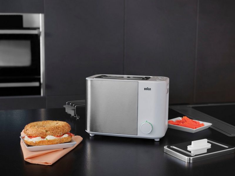 Braun Toaster HT 5010.WH weiß silber ID Collection 2 kurze Schlitze 1000 W