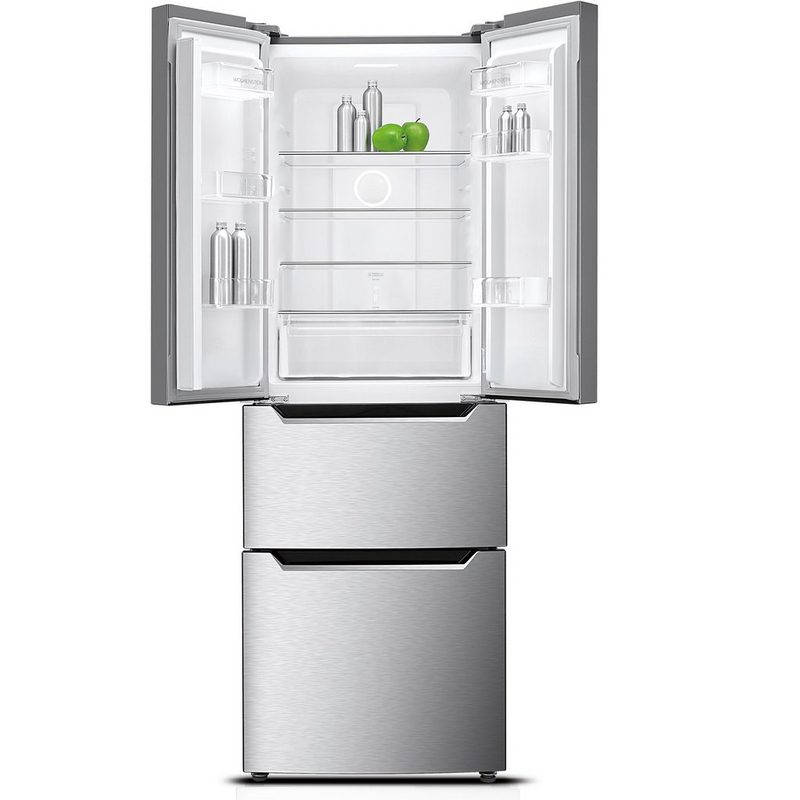 Wolkenstein Kühl-/Gefrierkombination FD351.4A++NF IX 185.5 cm hoch 63.5 cm breit French Door Kühl-Gefrierkombination NoFrost Supergefrieren LED Beleuchtung