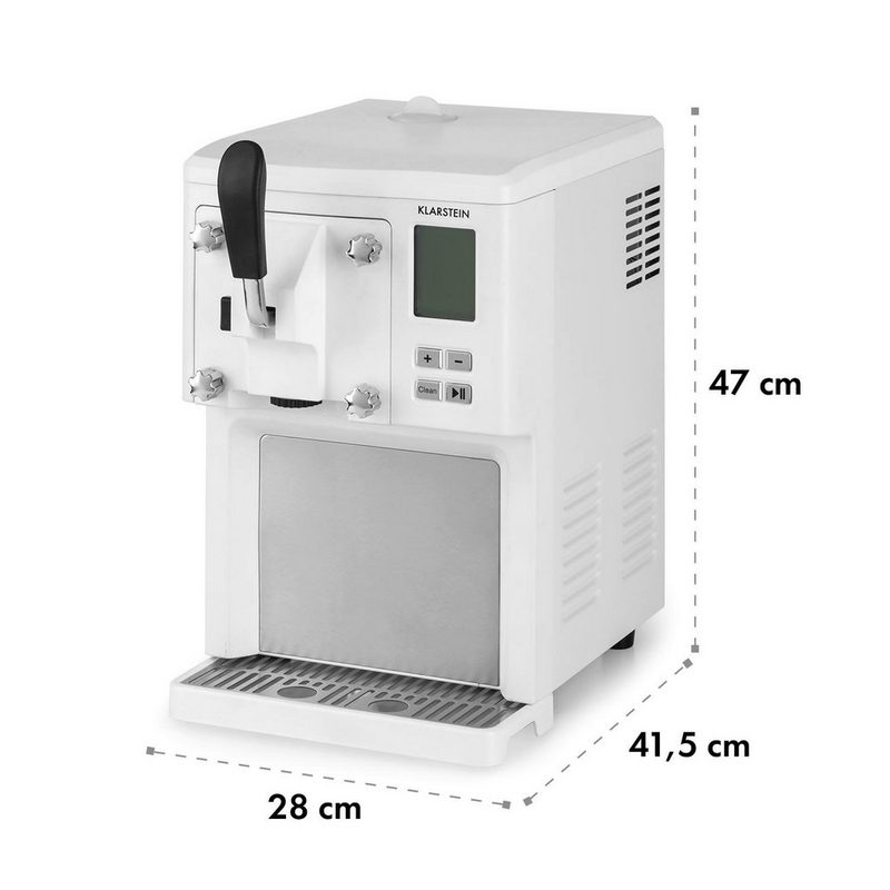 Klarstein Eismaschine Sweet Sundae Eiscrememaschine Kompressor 15l Edelstahl weiß 1.5 l 200 W