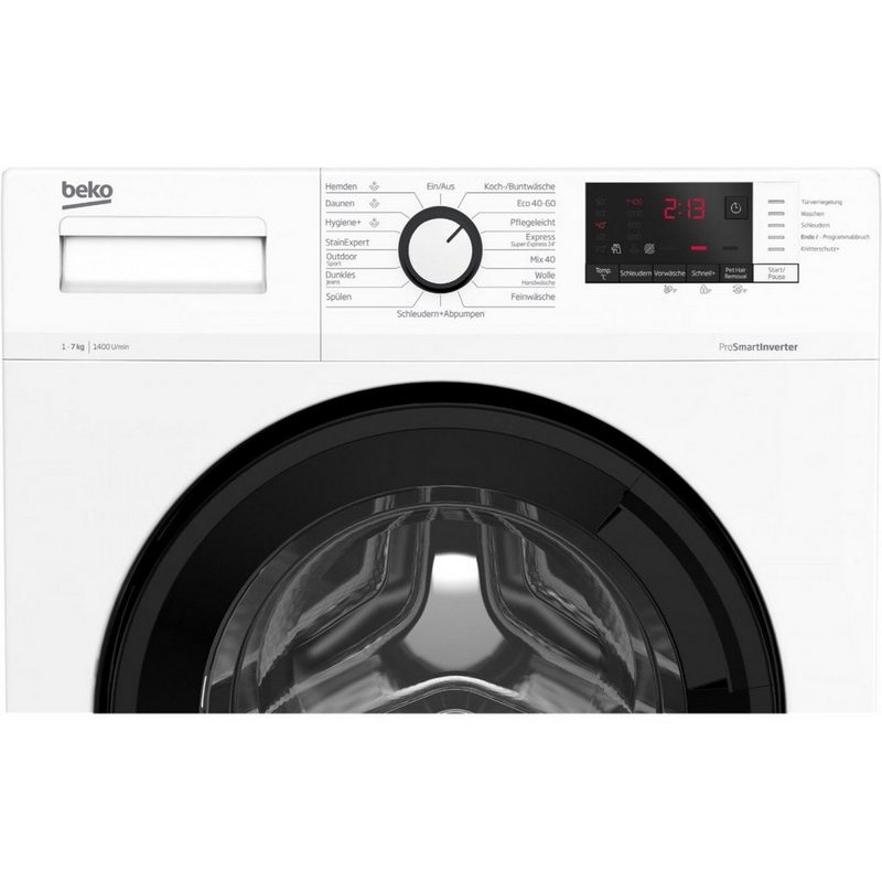 BEKO Waschmaschine 7kg Frontlader freistehend 1.400 U/Min EEK: D WML71434NRS1