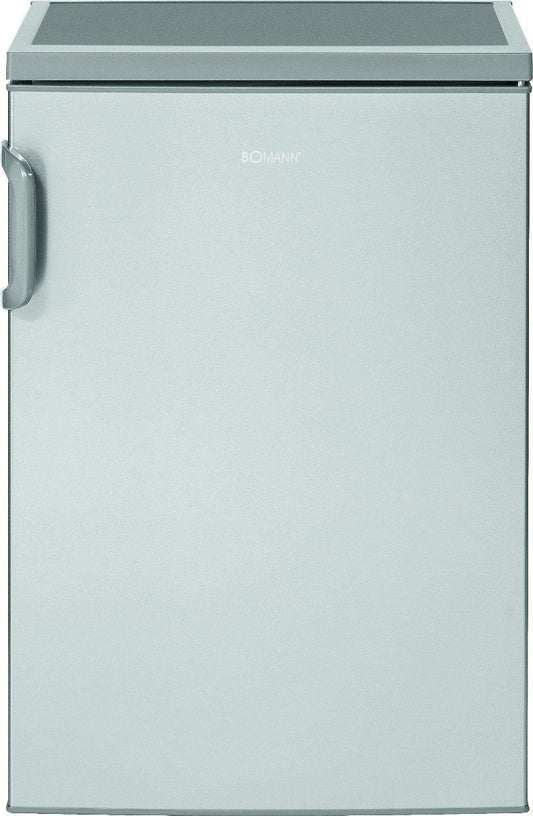 BOMANN Kühlschrank KS 2194.1 inox 84.5 cm hoch 56.0 cm breit Kühl-Gefrierschrank 107 Liter Kühlen / 13 Liter Gefrieren freistehend und klein für Küche/Camping/Büro Standkühlschrank für Getränke