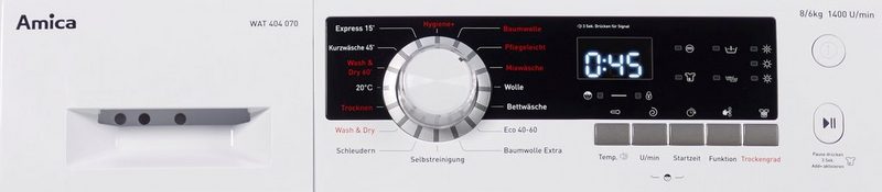 Amica Waschtrockner WAT 404 070 8 kg 6 kg 1400 U/min