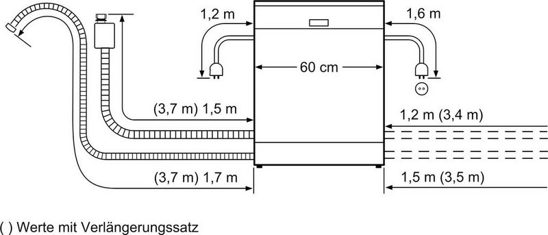 SIEMENS vollintegrierbarer Geschirrspüler iQ300 SN73HX60CE 14 Maßgedecke