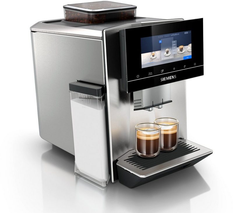 SIEMENS Kaffeevollautomat EQ900 TQ903D43 Home Connect App baristaMode superSilent 68” Full-Touch-Display