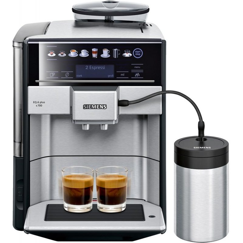 SIEMENS Kaffeemaschine mit Mahlwerk TE657M03DE Kaffee-Vollautomat edelstahl