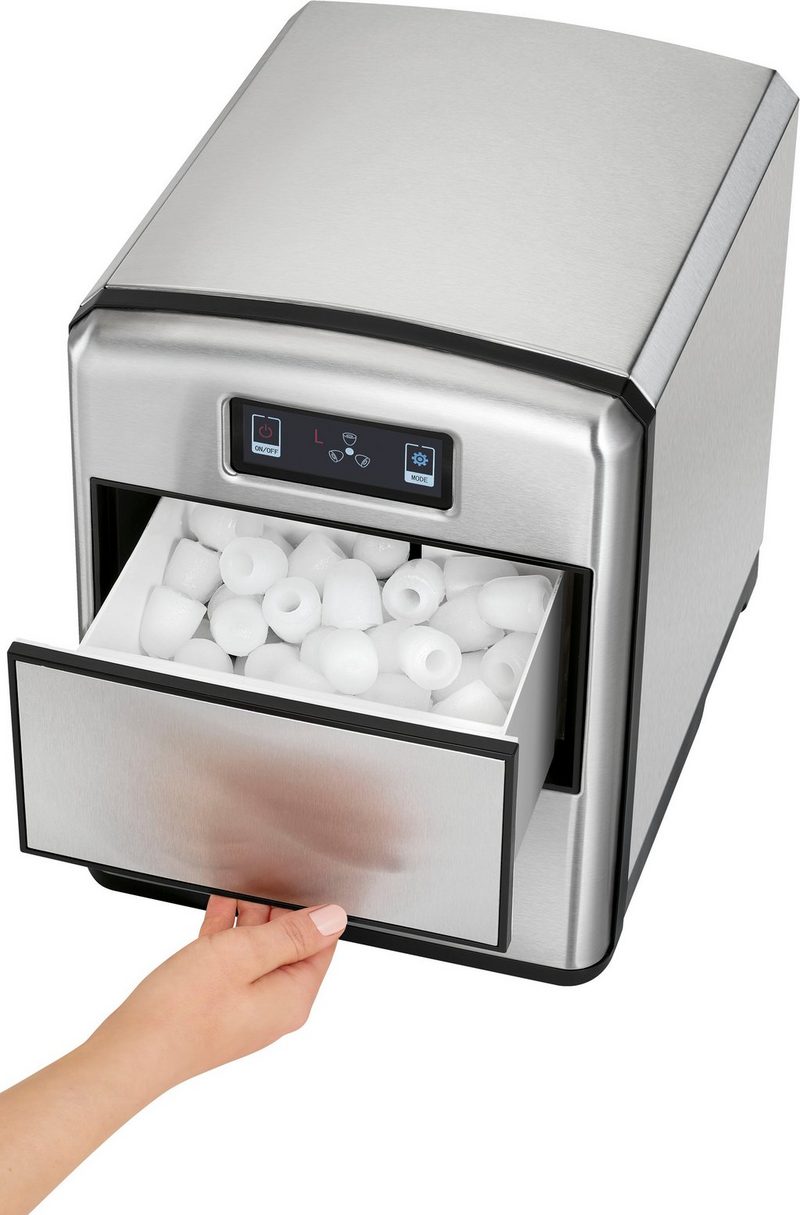 ProfiCook Elektrischer Eiswürfelbereiter PC-EWB 1187 inox Sensor Touch 12 Würfel