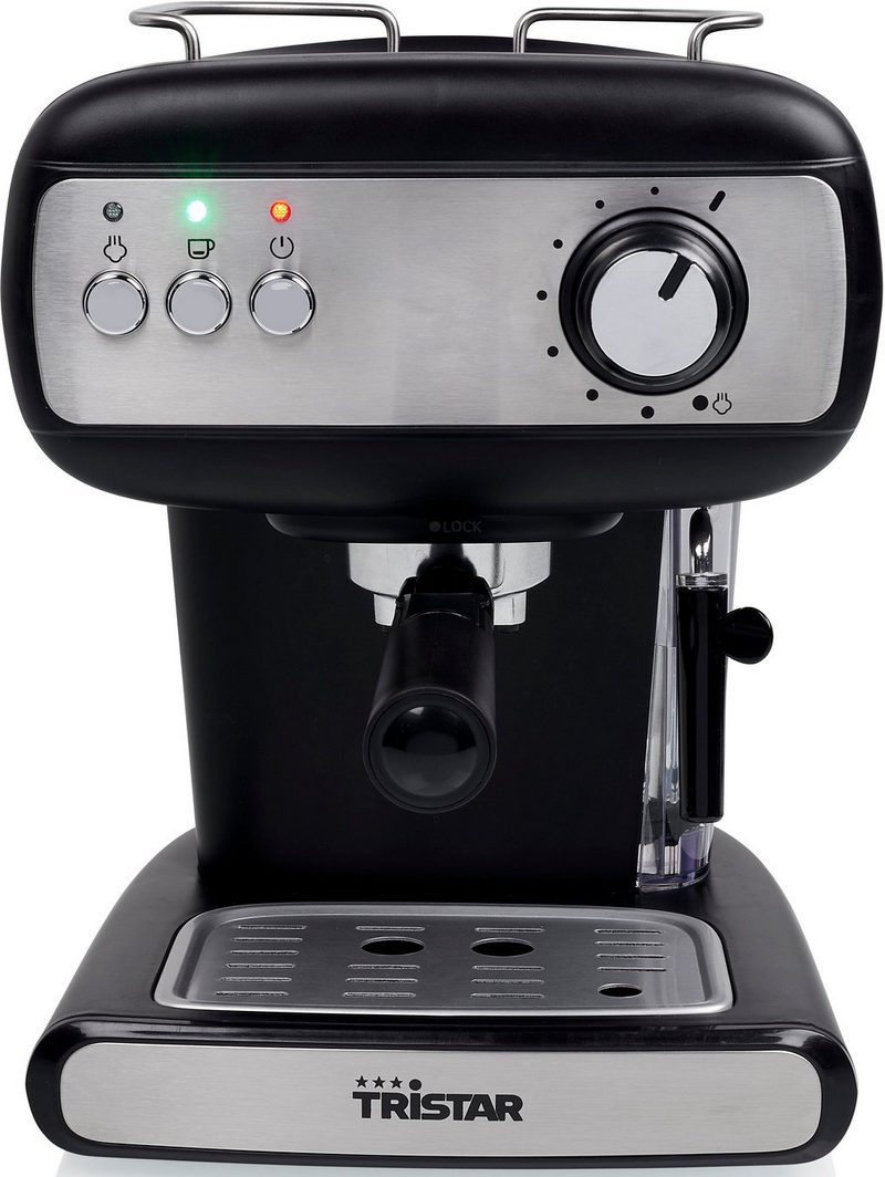 Tristar Espressomaschine CM-2276-DE mit Tassenwärmer und Milchschaum-Düse 20-bar