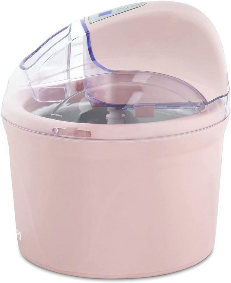 wëasy Eismaschine MY60 rosa / pink mit LCD-Display und Timerfunktion 12 W