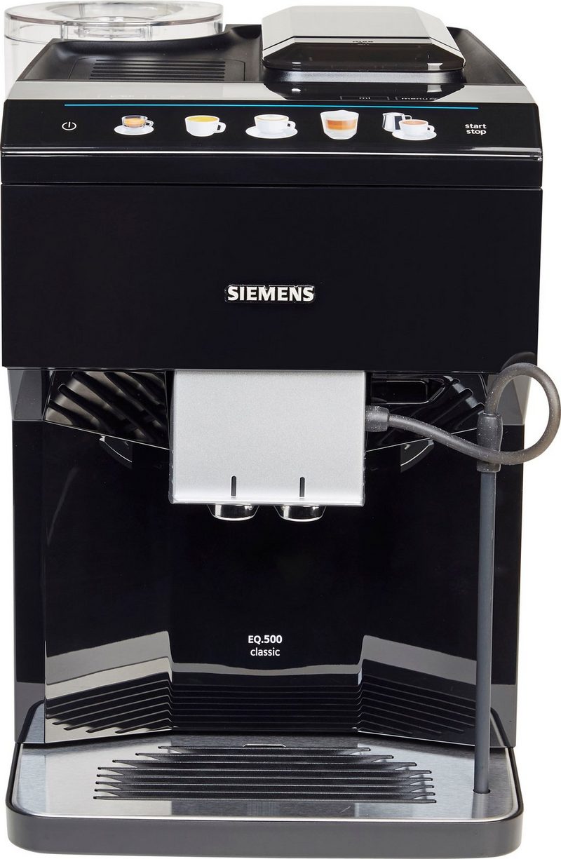 SIEMENS Kaffeevollautomat EQ.500 classic TP503D09 automatisches Reinigungssystem zwei Tassen gleichzeitig flexible Milchlösung inkl. BRITA Wasserfilter