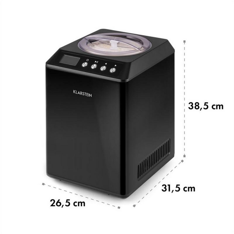 Klarstein Eismaschine Vanilly Sky Family Eiscremebereiter Frozen Yoghurt 250W 25l schwarz 2.5 l 250 W