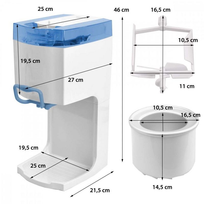 Syntrox Germany Eismaschine Syntrox Softeismaschine Eismaschine Frozen Joghurt Maschine 4in1 blau