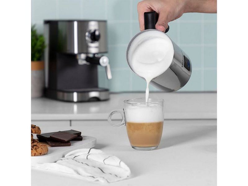 Tristar Espressomaschine italienische Siebdruck Kaffee & Siebträger-Maschine mit Milchaufschäumer für Latte Macchiato & Cappuccino Espressokocher