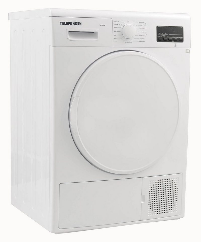 Telefunken Wärmepumpentrockner T-12-300-W 7 kg 7kg / Knitterschutz / Reversierende Trommelbewegungen / 15 Programme