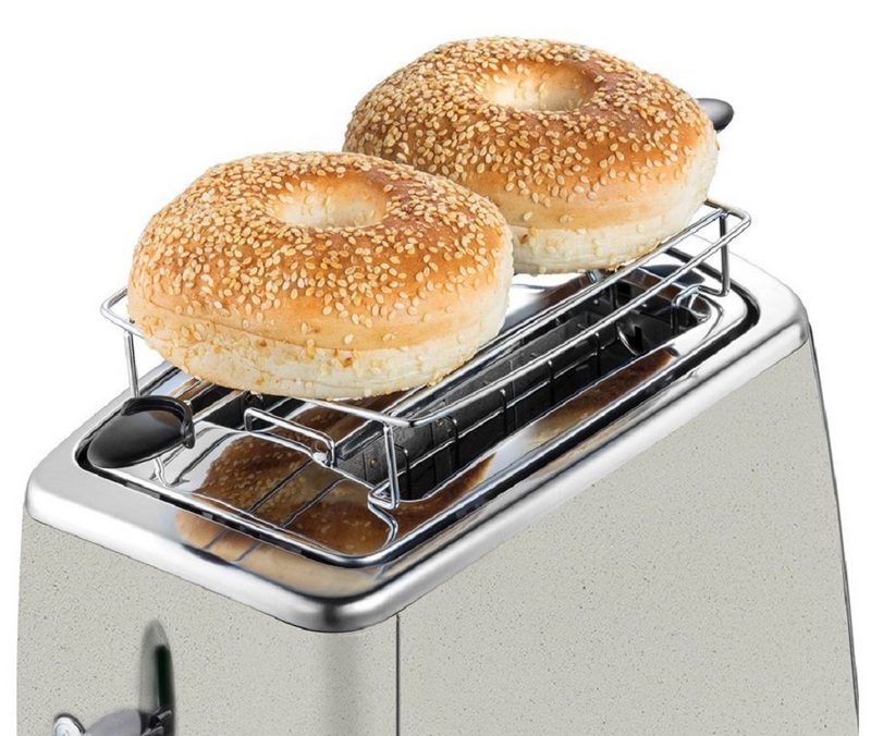 RUSSELL HOBBS Toaster 26970-56 Luna Stone Toaster 2 Scheiben 1550 Watt Brötchenaufsatz