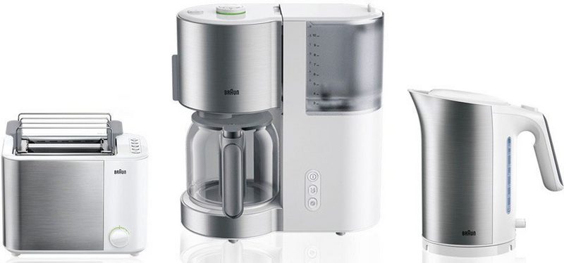 Braun Toaster HT 5010.WH weiß silber ID Collection 2 kurze Schlitze 1000 W