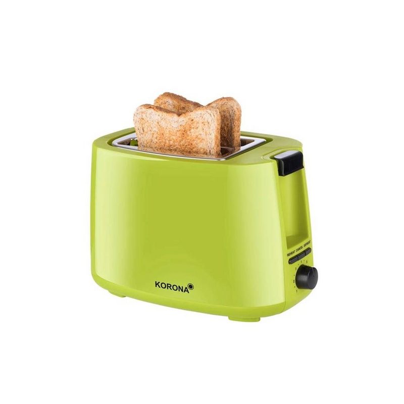 KORONA Toaster Frühstücksset / Küchenset 3er Set 12 Tassen Filterkaffemaschine 2-Scheiben Toaster (2-Schlitz-Toaster) 17 L Wasserkocher Ideal geeignet für Küche Büro Ferienwohnung Ferienhaus grün (10118 20133 21133)