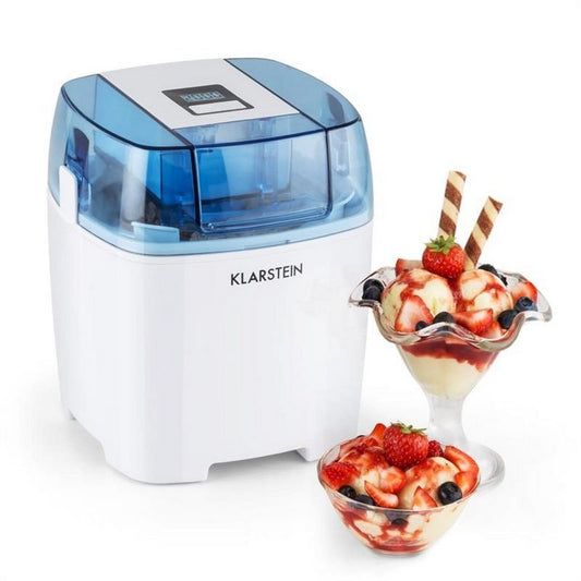 Klarstein Eismaschine Creamberry Eiscremebereiter Flaschenkühler Frozen Yogurt 15l weiß 1.5 l 10 W