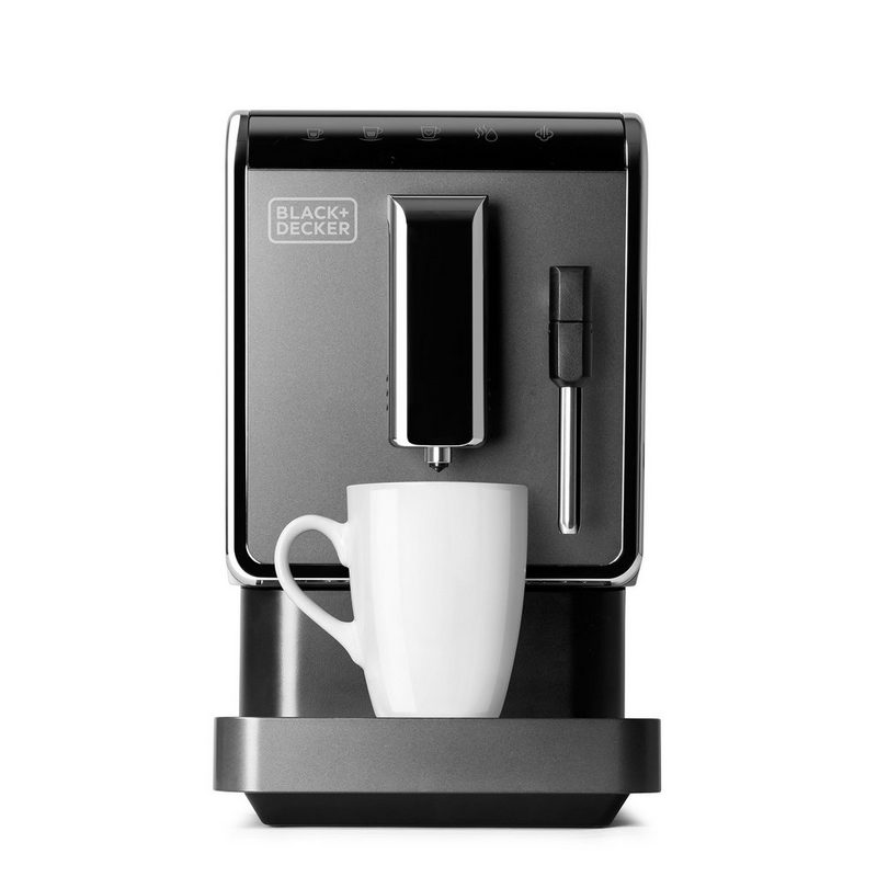 Black & Decker Kaffeevollautomat BXCO1470E Touch-Display Milchaufschaumdüse einstellbares Mahlwerk Herausnehmbare wartungsarme Brühgruppe