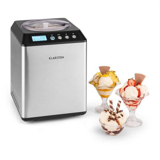 Klarstein Eismaschine Vanilly Sky Family Eiscremebereiter Frozen Yoghurt 250W 25l silber 2.5 l 250 W