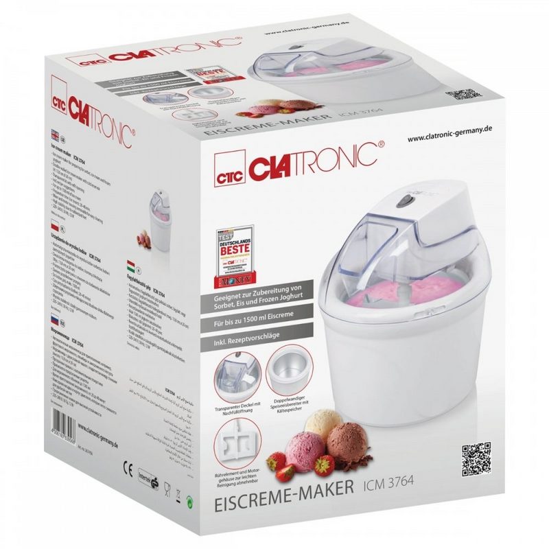 CLATRONIC Eismaschine ICM 3764 Eiscreme-Maker - Eismaschine - weiß