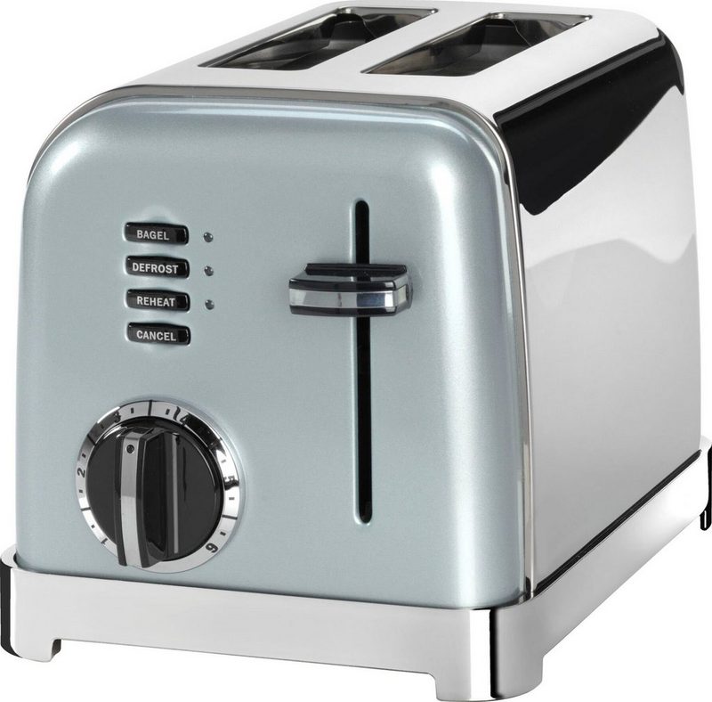 Cuisinart Toaster CPT160GE 2 kurze Schlitze für 2 Scheiben 900 W extra breite Toastschlitze Retro Design