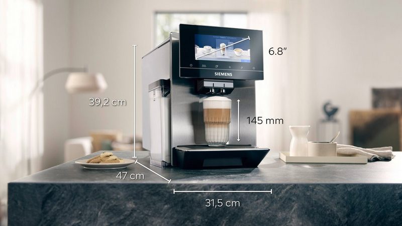 SIEMENS Kaffeevollautomat EQ900 TQ903D43 Home Connect App baristaMode superSilent 68” Full-Touch-Display