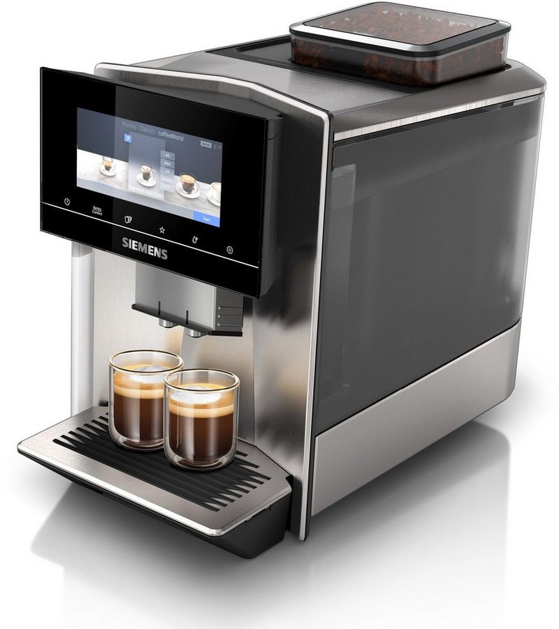 SIEMENS Kaffeevollautomat EQ900 TQ903D43 Home Connect App baristaMode superSilent 68” Full-Touch-Display