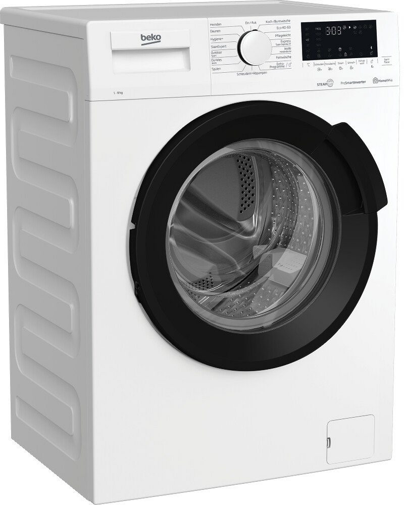 BEKO Waschmaschine Frontlader freistehend 8 kg Bluetooth EEK: A EX8146ST1